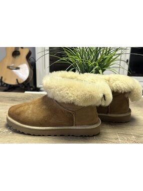 UGG Selene Bailey Bow Nautical Rope Chestnut Woman’s Boots Size 9